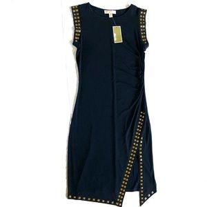Michael Kors Studded Asymmetrical Hem Dress